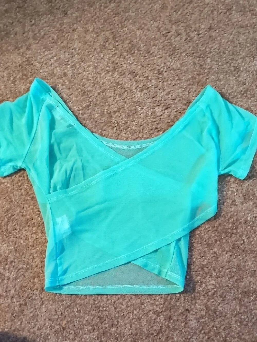 Mesh Turquoise Mermaid Shell Top - Picture 3 of 3